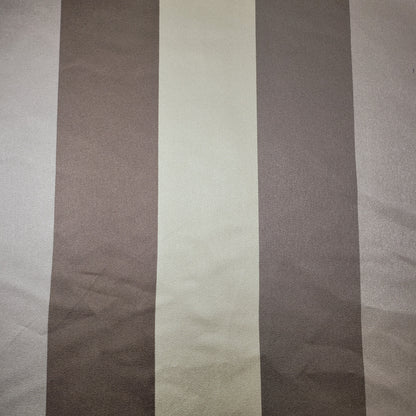 * Clearance * Geometric Stripes & Tartan Chenille Tapestry-Inspired Medium to Heavyweight Curtain & Upholstery Fabrics – 58" Wide",  Sold by the Meter (Beige Brown Cream Stripe)