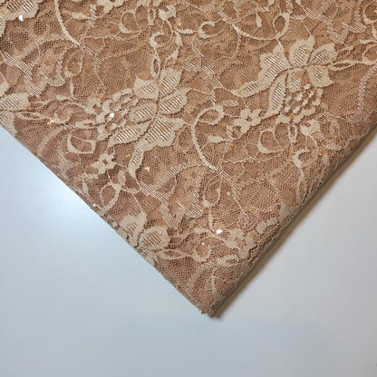 Budget Floral Lace Fabric – Soft Elegant Designer Dress & Craft Material, 58" Wide