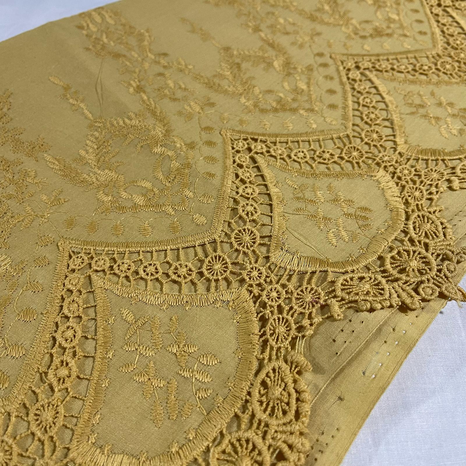 Cotton Floral Embroidery Fabric Lace Broderie Anglaise Dress Craft Material 44