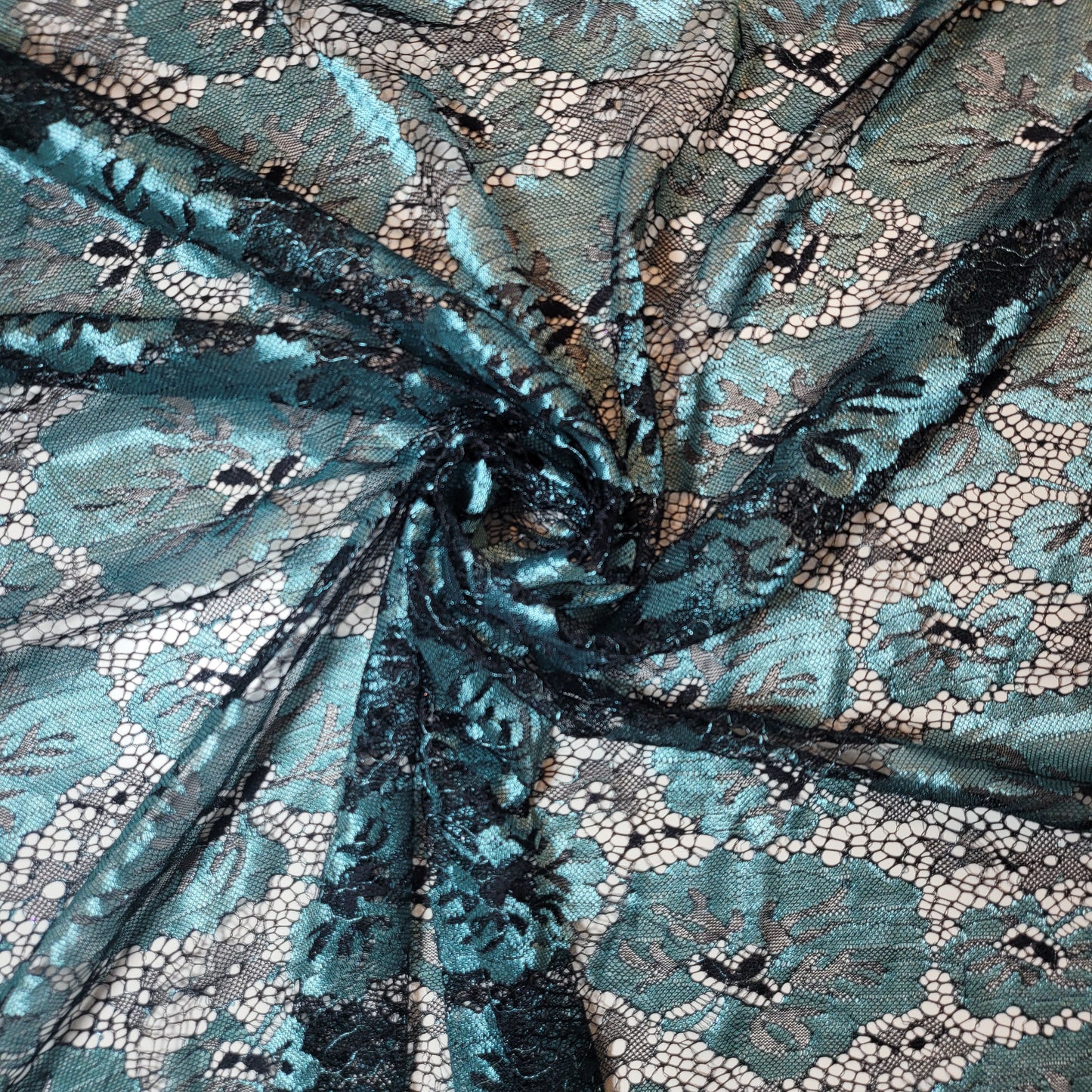 Budget Floral Lace Fabric – Soft Elegant Designer Dress & Craft Material, 58" Wide