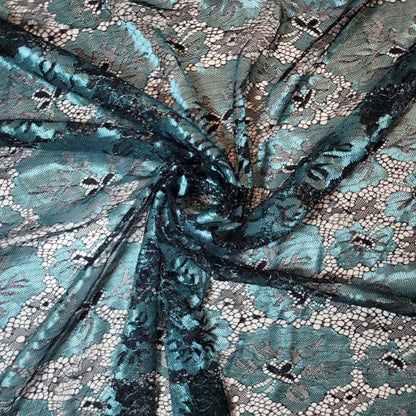 Budget Floral Lace Fabric – Soft Elegant Designer Dress & Craft Material, 58" Wide