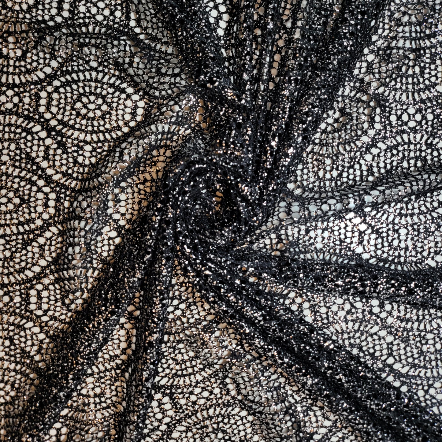 Floral Bridal Lace Fabric – 58" Wide Polyester Mesh & Elastane Blend Dress Material by the Meter