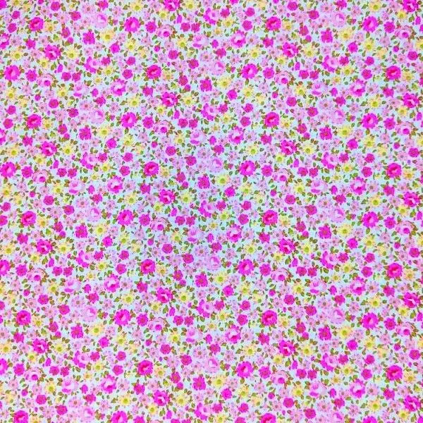 Floral Blossom Printed Polycotton Fabric | 44