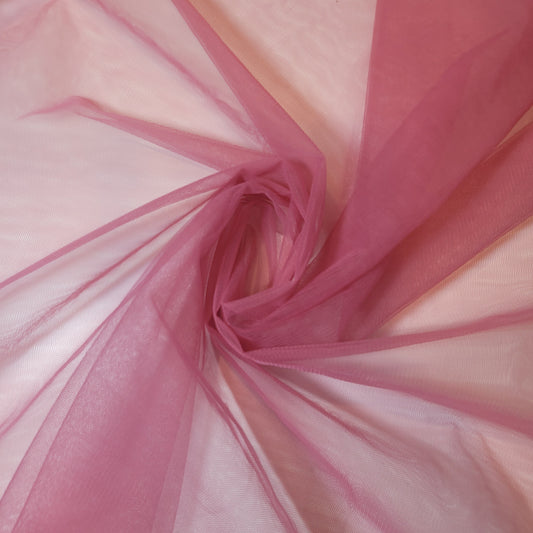 Bright Rose Pink Premium Soft Plain Sheer Tulle Net Fabric Tutu Fairy Veil Bridal Wedding Arch Decor Material 58.0" (147.3 cm) (25 Meter Roll)