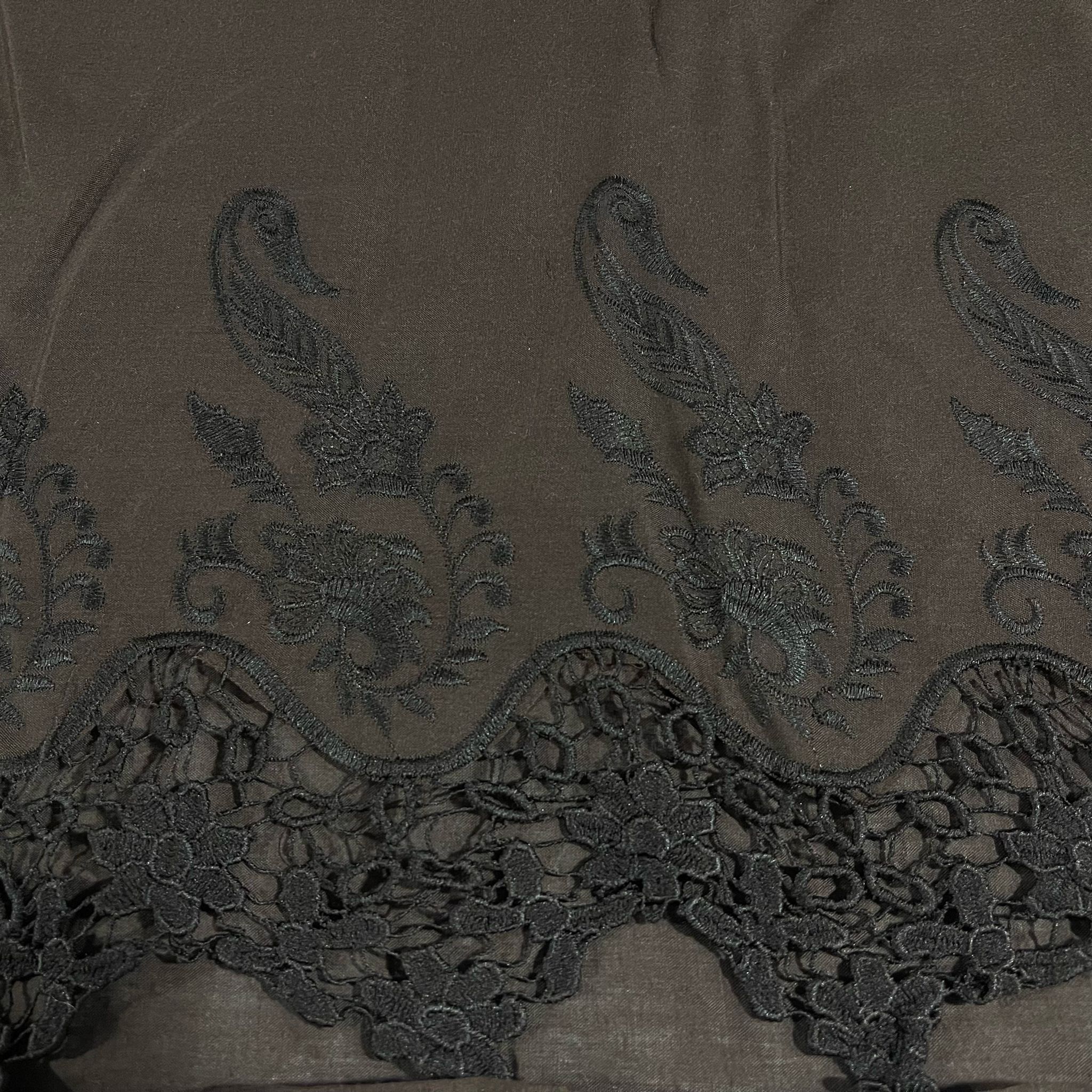 Cotton Floral Embroidery Fabric Lace Broderie Anglaise Dress Craft Material 44