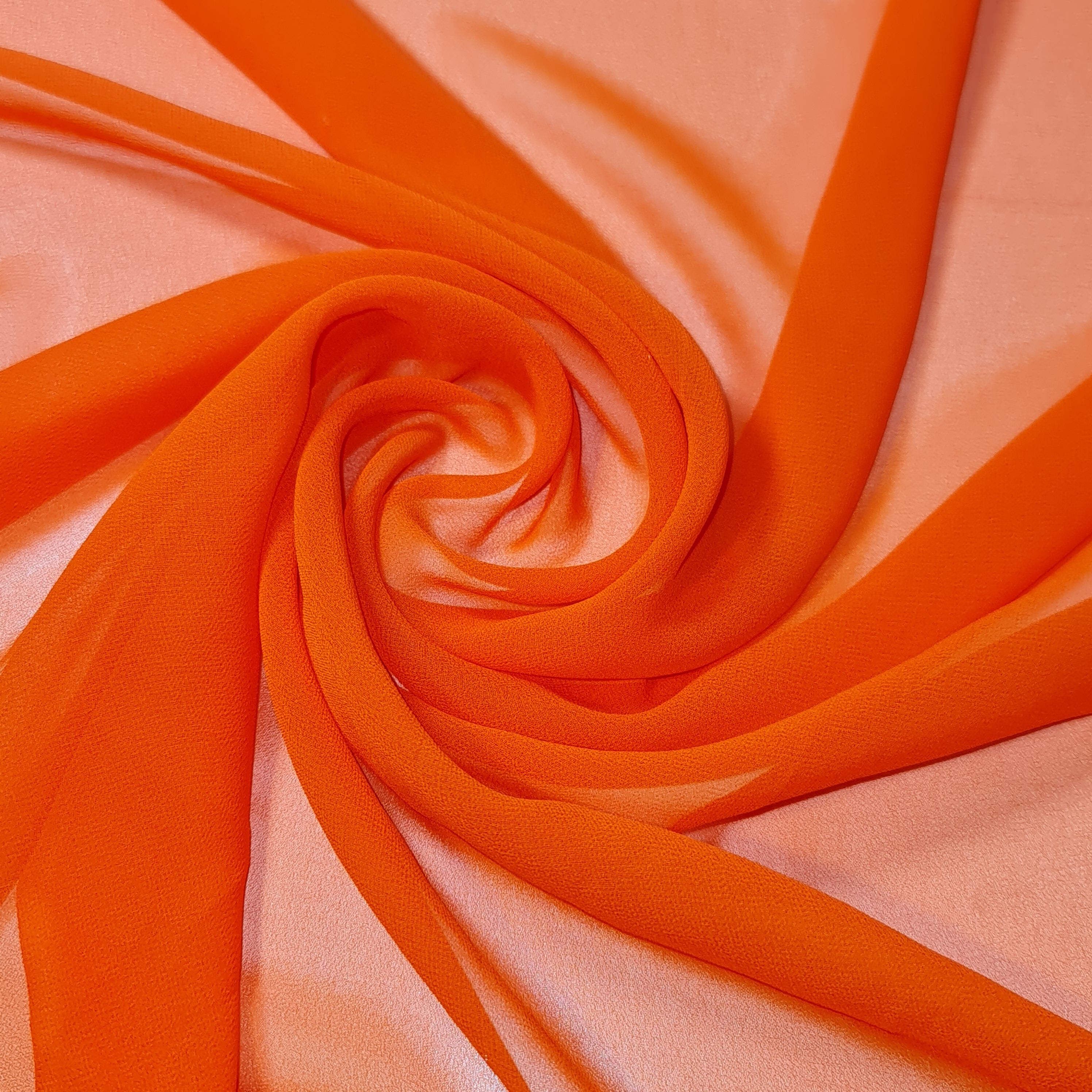 Sheer Poly Crepe Chiffon Fabric – Semi-Transparent, Lightweight 44