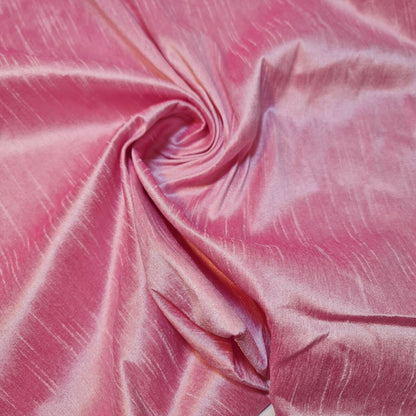Plain Slub Faux Dupion Raw Silk Fabric – 100% Polyester – 44" Wide Upholstery, Bridal & Craft Material by the Metre