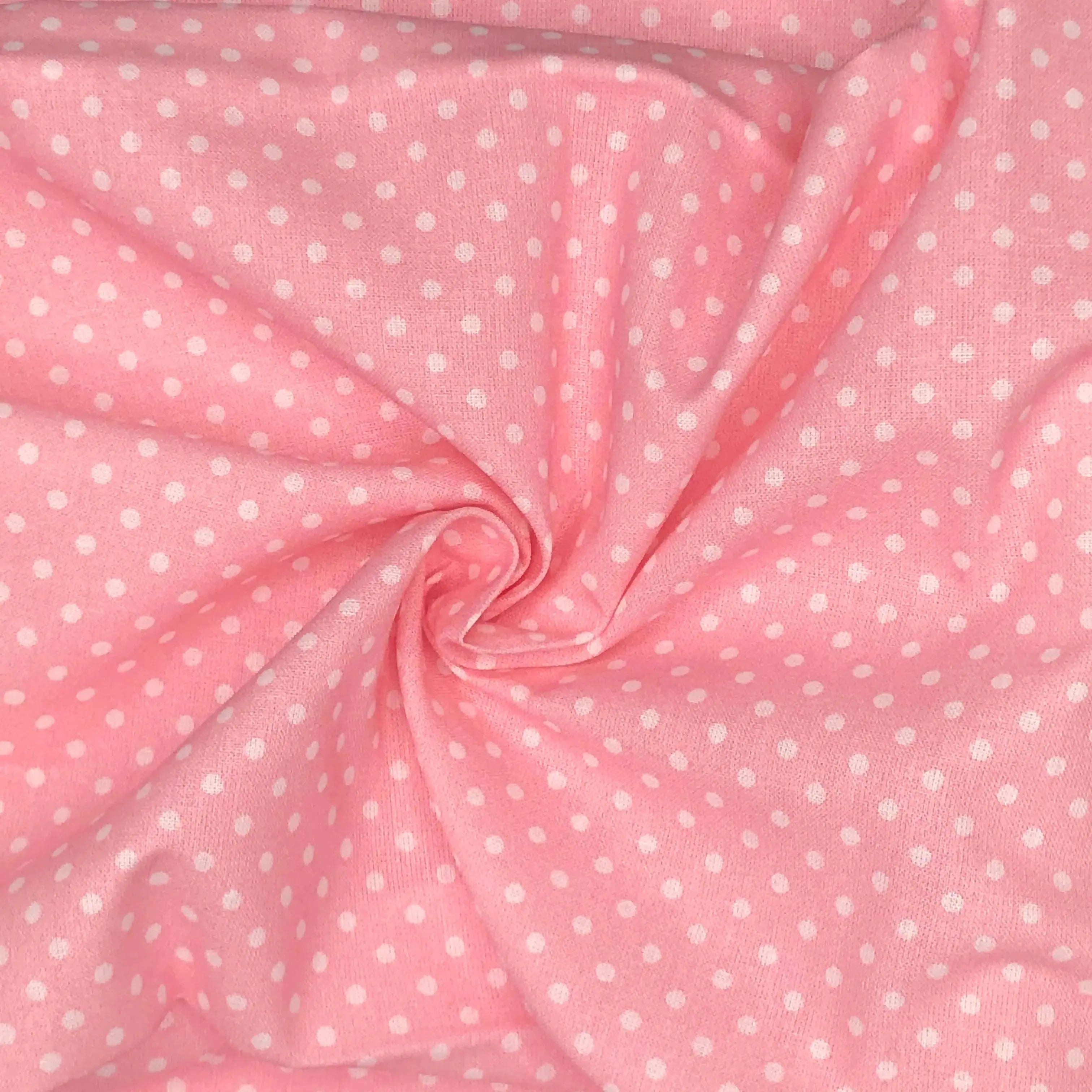 Polka Dot & Sweet Pea Dot Digital Printed 100% Cotton Fabric on Coloured Bases | 150gsm 55