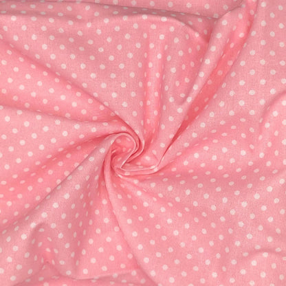 Polka Dot & Sweet Pea Dot Digital Printed 100% Cotton Fabric on Coloured Bases | 150gsm 55" (140cm) Wide | OEKO-TEX® Standard 100 Certified – Sold by the Metre