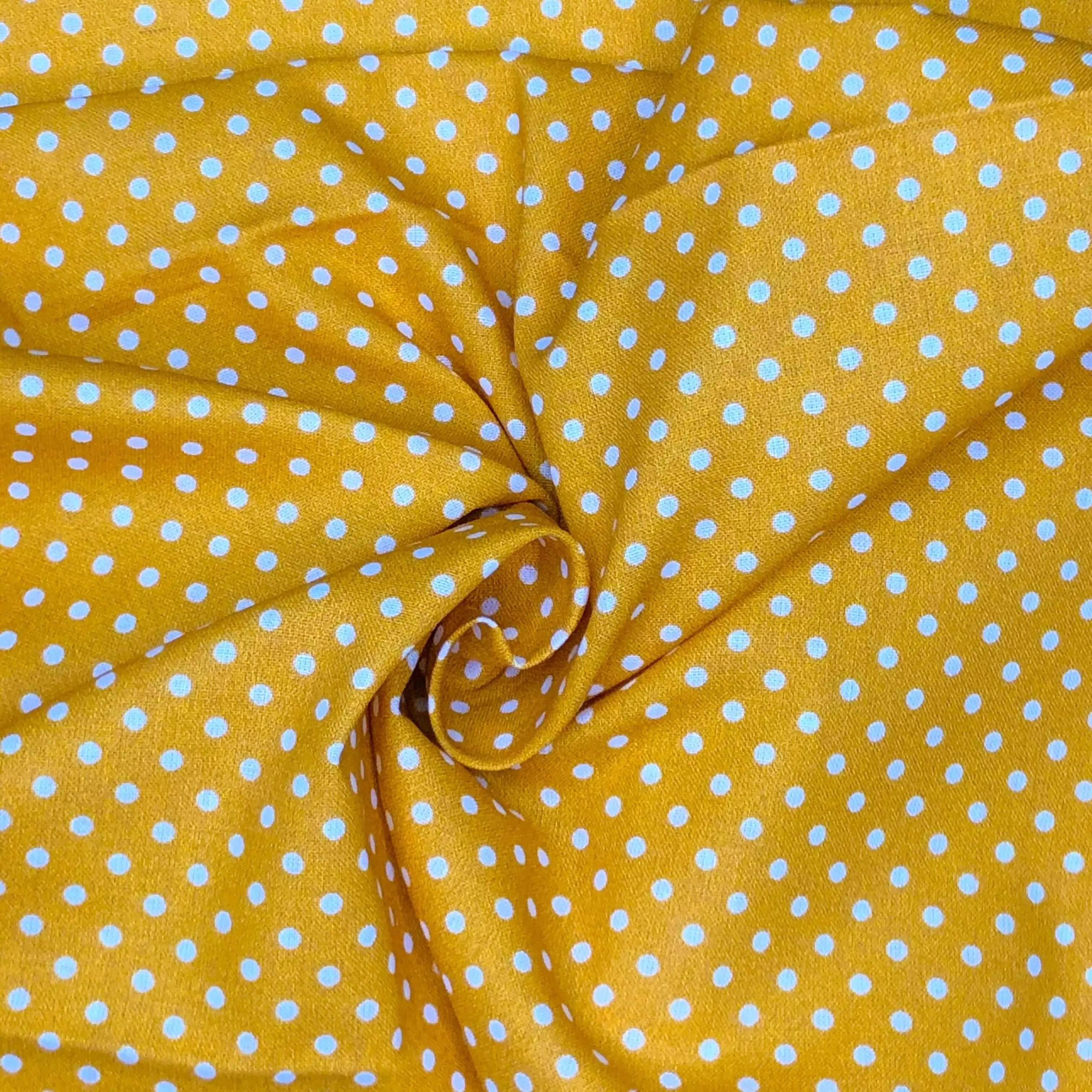 Polka Dot & Sweet Pea Dot Digital Printed 100% Cotton Fabric on Coloured Bases | 150gsm 55