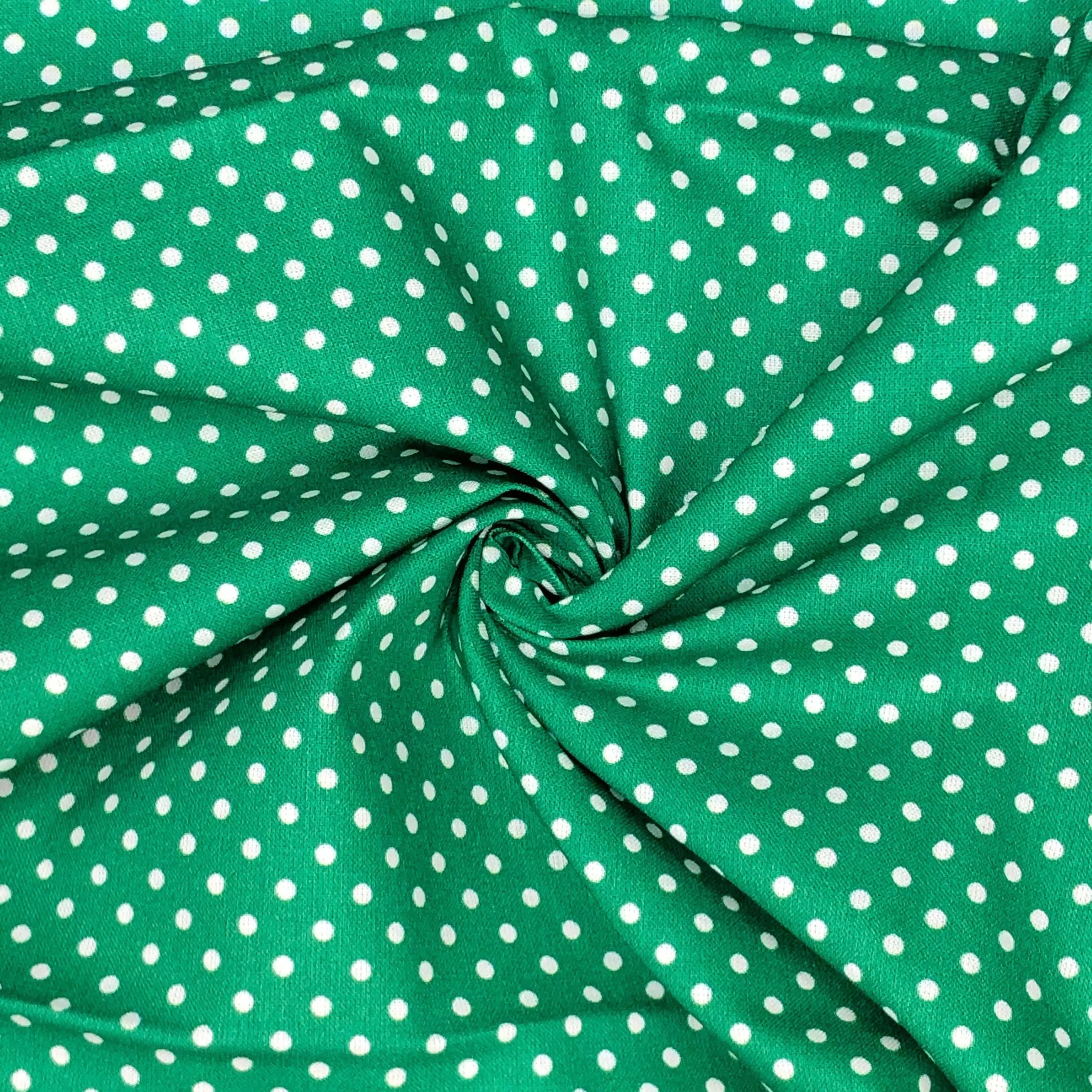 Polka Dot & Sweet Pea Dot Digital Printed 100% Cotton Fabric on Coloured Bases | 150gsm 55