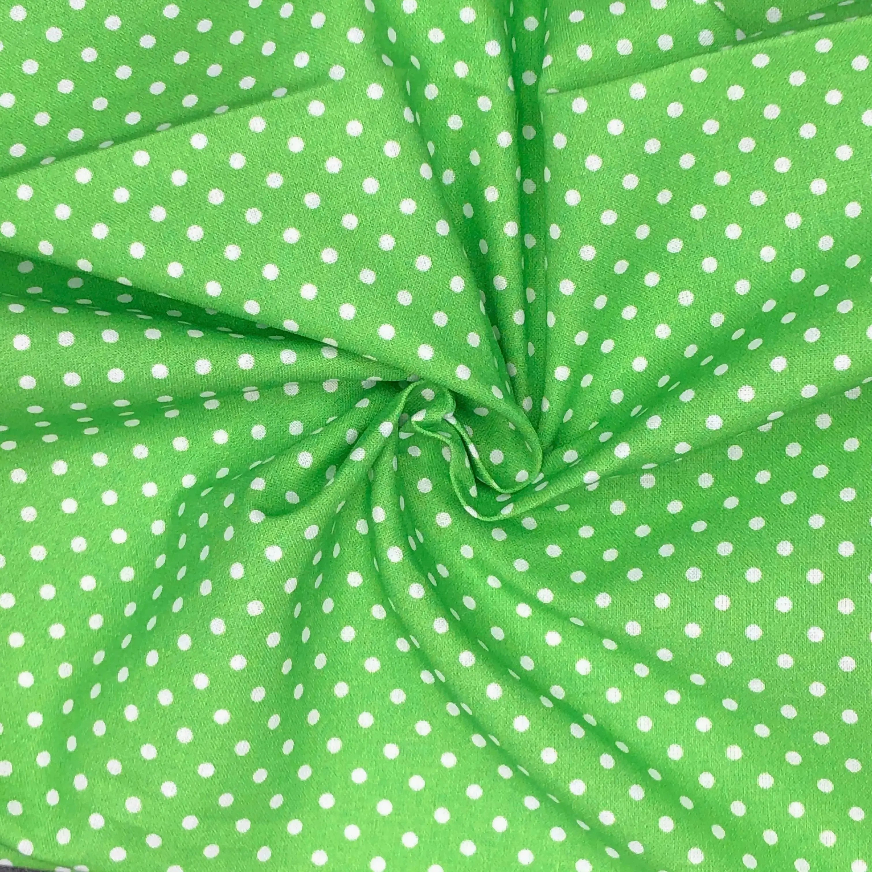 Polka Dot & Sweet Pea Dot Digital Printed 100% Cotton Fabric on Coloured Bases | 150gsm 55