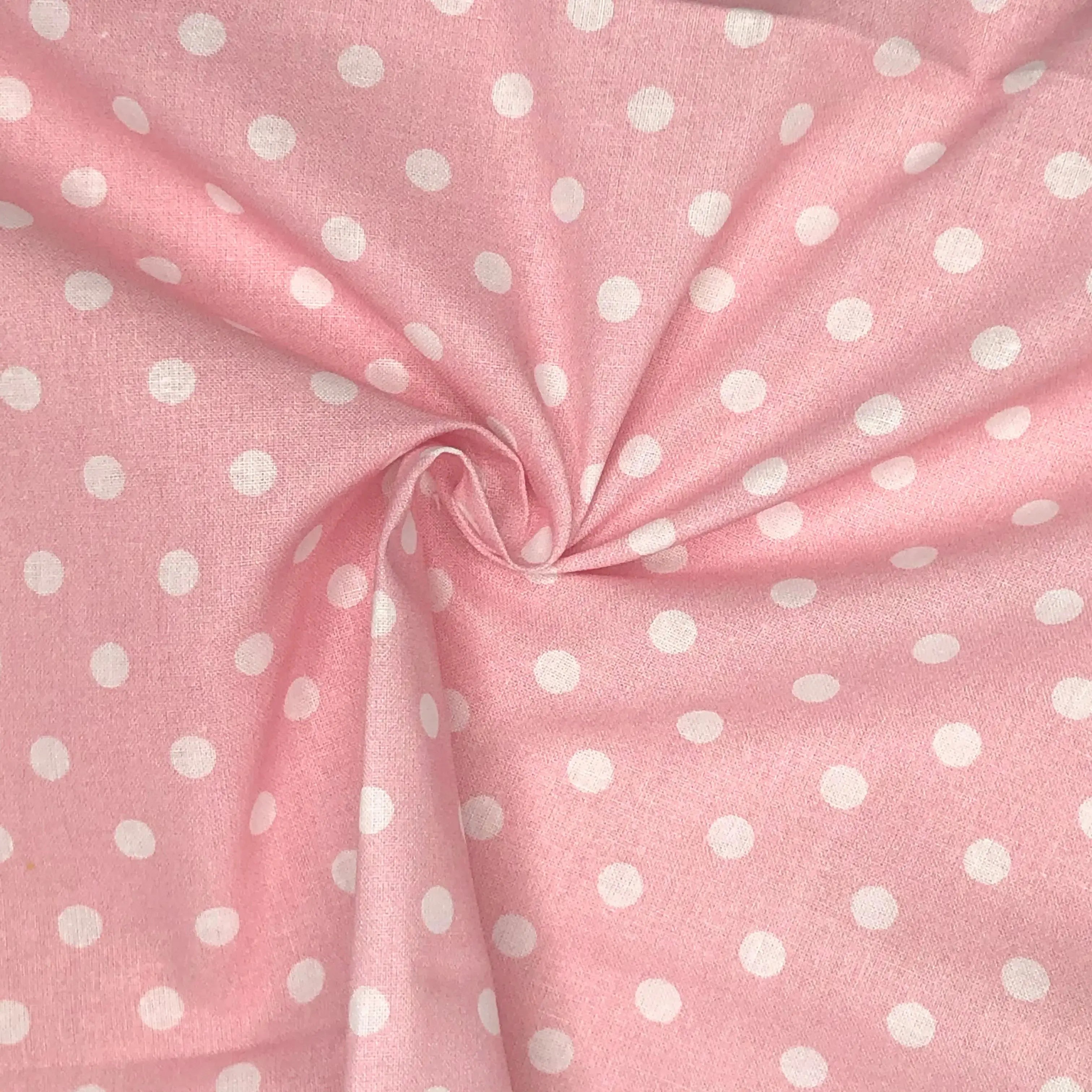 Polka Dot & Sweet Pea Dot Digital Printed 100% Cotton Fabric on Coloured Bases | 150gsm 55