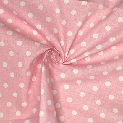 Polka Dot & Sweet Pea Dot Digital Printed 100% Cotton Fabric on Coloured Bases | 150gsm 55" (140cm) Wide | OEKO-TEX® Standard 100 Certified – Sold by the Metre