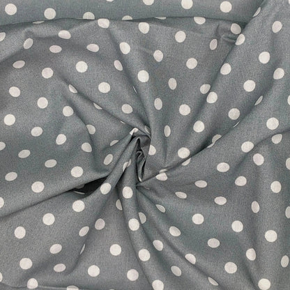Polka Dot & Sweet Pea Dot Digital Printed 100% Cotton Fabric on Coloured Bases | 150gsm 55" (140cm) Wide | OEKO-TEX® Standard 100 Certified – Sold by the Metre