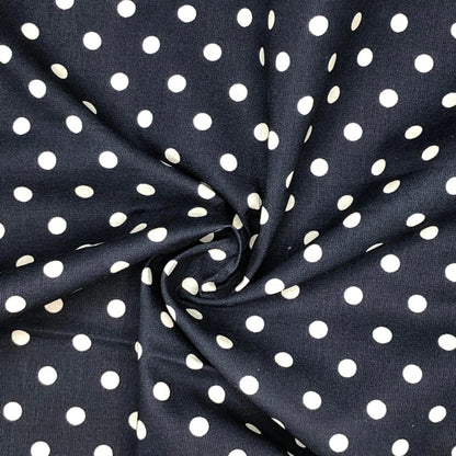 Polka Dot & Sweet Pea Dot Digital Printed 100% Cotton Fabric on Coloured Bases | 150gsm 55" (140cm) Wide | OEKO-TEX® Standard 100 Certified – Sold by the Metre