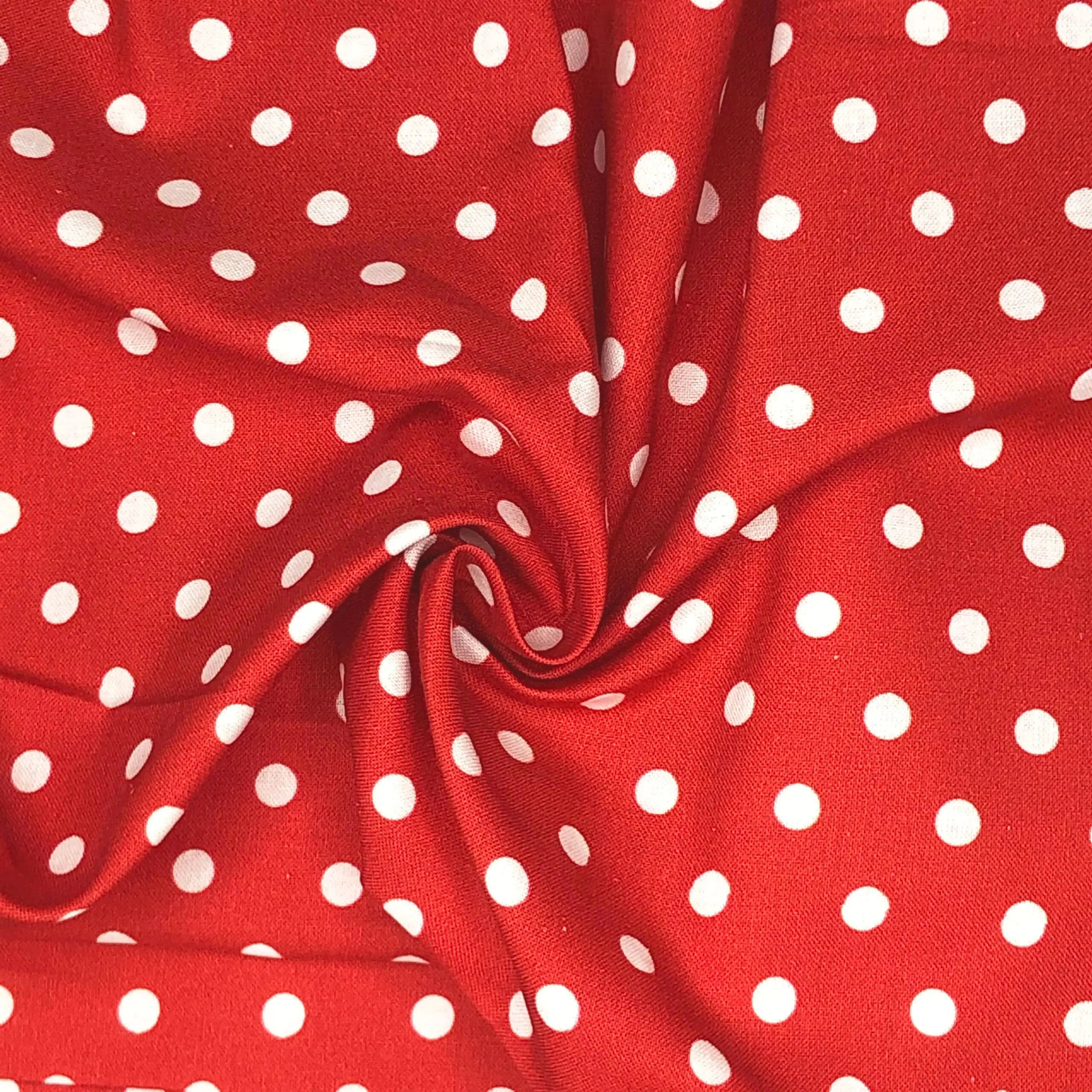 Polka Dot & Sweet Pea Dot Digital Printed 100% Cotton Fabric on Coloured Bases | 150gsm 55