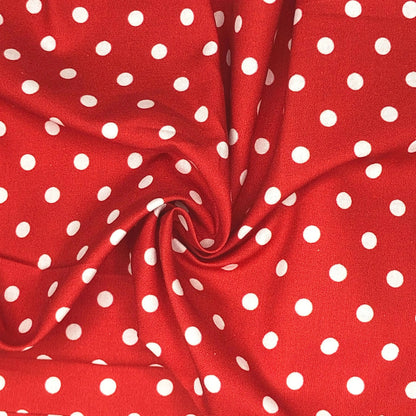 Polka Dot & Sweet Pea Dot Digital Printed 100% Cotton Fabric on Coloured Bases | 150gsm 55" (140cm) Wide | OEKO-TEX® Standard 100 Certified – Sold by the Metre