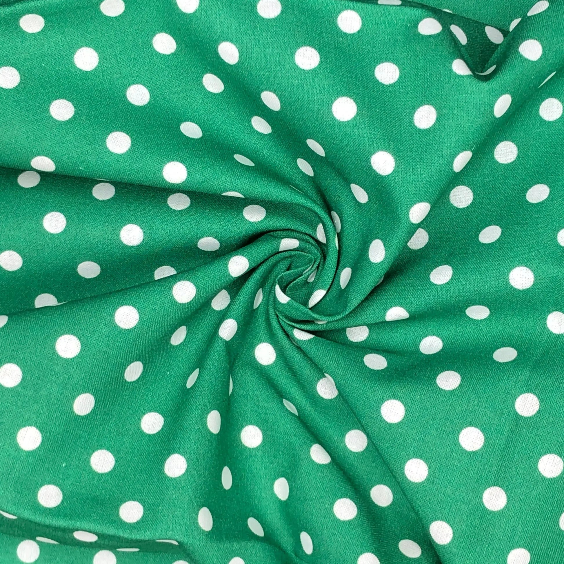 Polka Dot & Sweet Pea Dot Digital Printed 100% Cotton Fabric on Coloured Bases | 150gsm 55" (140cm) Wide | OEKO-TEX® Standard 100 Certified – Sold by the Metre
