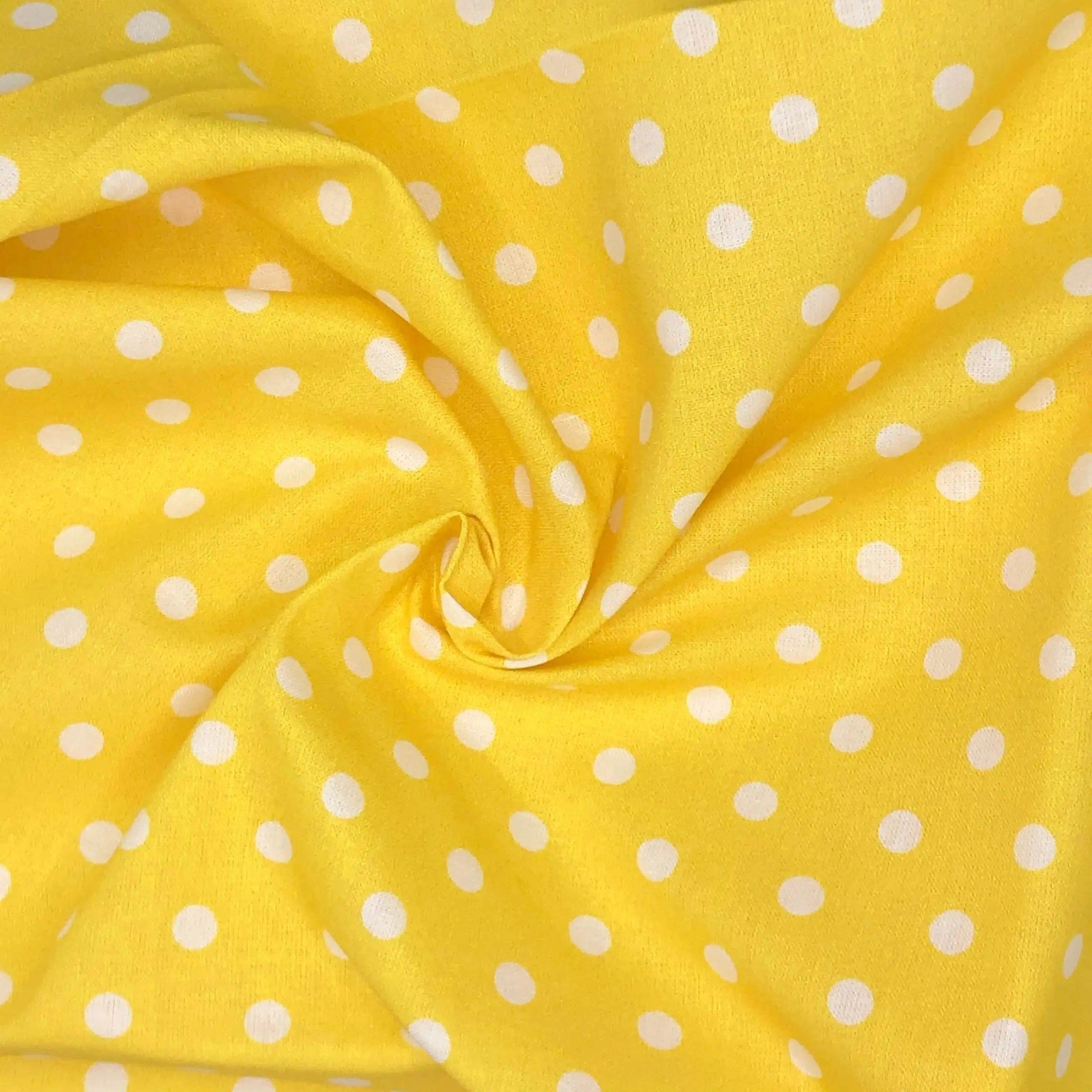 Polka Dot & Sweet Pea Dot Digital Printed 100% Cotton Fabric on Coloured Bases | 150gsm 55