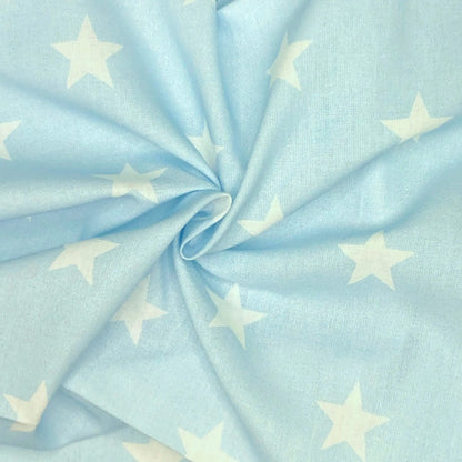 Star Digital Printed 100% Cotton Fabric | Large, Mini & Small Star Designs on White & Colour Bases | 150gsm 55" (140cm) Wide | OEKO-TEX® Standard 100 Certified – Sold by the Metre
