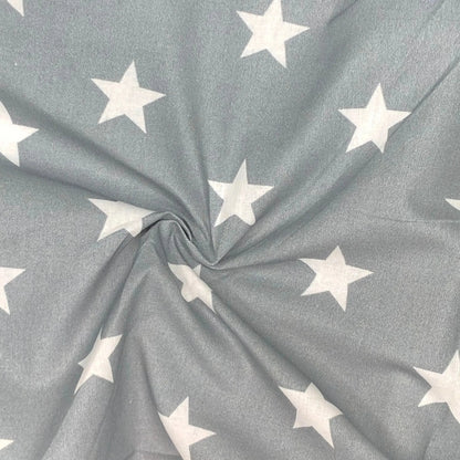 Star Digital Printed 100% Cotton Fabric | Large, Mini & Small Star Designs on White & Colour Bases | 150gsm 55" (140cm) Wide | OEKO-TEX® Standard 100 Certified – Sold by the Metre