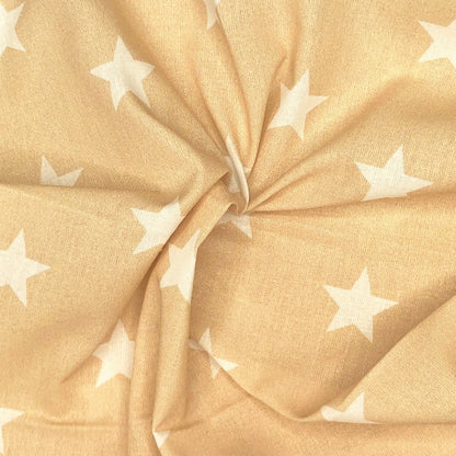 Star Digital Printed 100% Cotton Fabric | Large, Mini & Small Star Designs on White & Colour Bases | 150gsm 55" (140cm) Wide | OEKO-TEX® Standard 100 Certified – Sold by the Metre