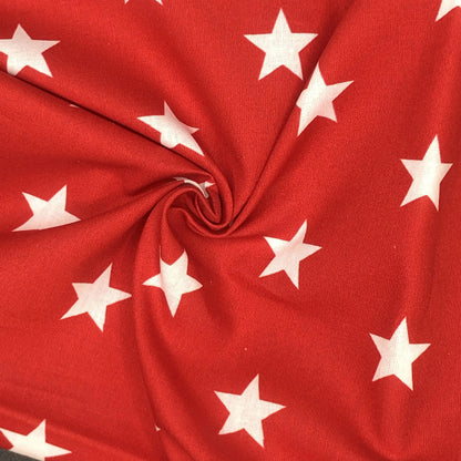 Star Digital Printed 100% Cotton Fabric | Large, Mini & Small Star Designs on White & Colour Bases | 150gsm 55" (140cm) Wide | OEKO-TEX® Standard 100 Certified – Sold by the Metre