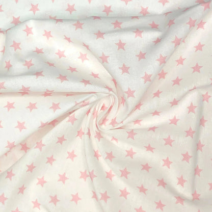 Star Digital Printed 100% Cotton Fabric | Large, Mini & Small Star Designs on White & Colour Bases | 150gsm 55" (140cm) Wide | OEKO-TEX® Standard 100 Certified – Sold by the Metre