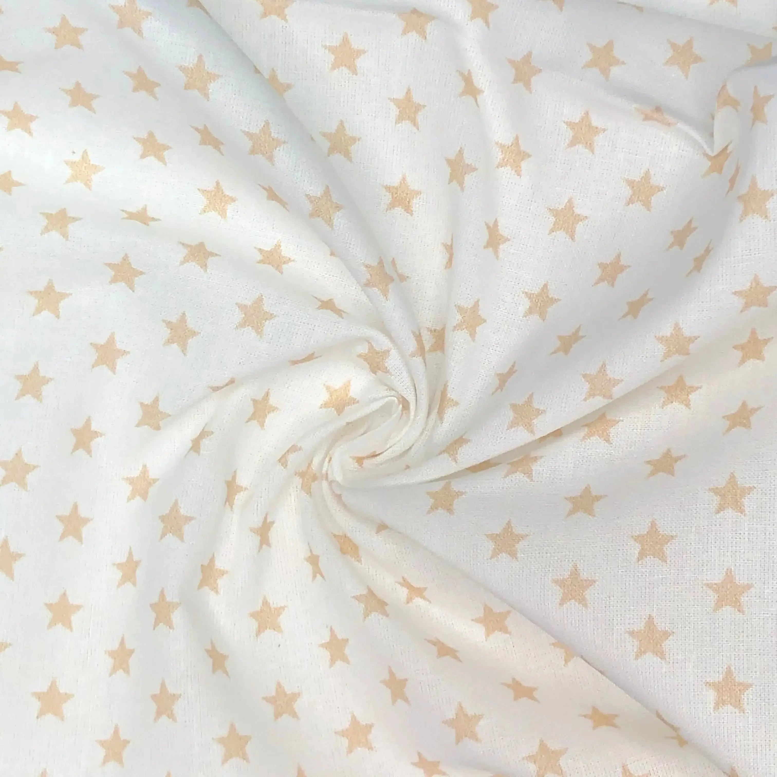 Star Digital Printed 100% Cotton Fabric | Large, Mini & Small Star Designs on White & Colour Bases | 150gsm 55