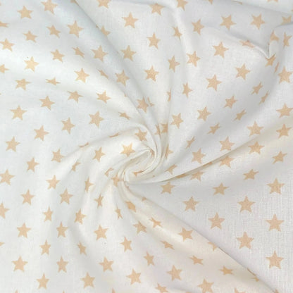 Star Digital Printed 100% Cotton Fabric | Large, Mini & Small Star Designs on White & Colour Bases | 150gsm 55" (140cm) Wide | OEKO-TEX® Standard 100 Certified – Sold by the Metre