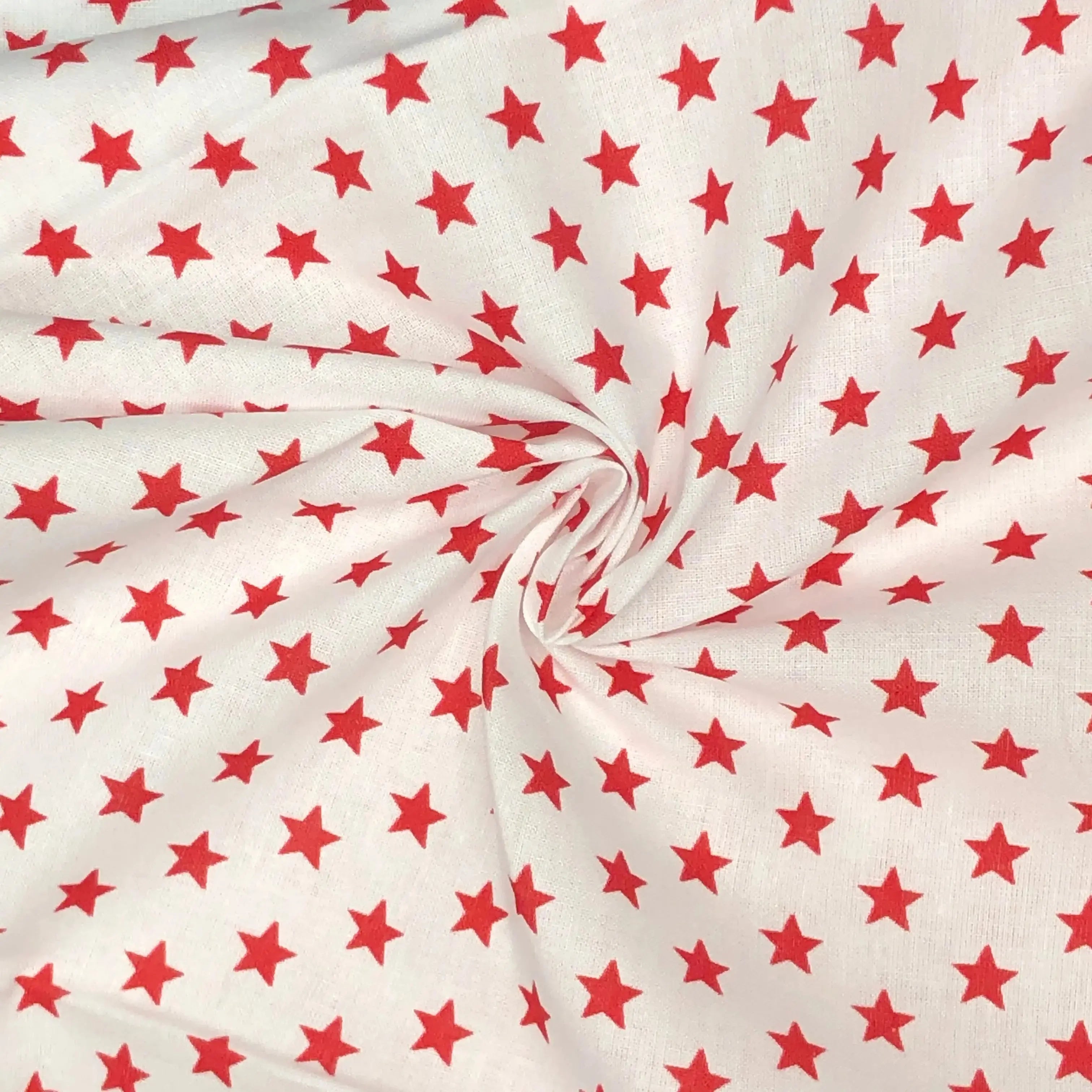 Star Digital Printed 100% Cotton Fabric | Large, Mini & Small Star Designs on White & Colour Bases | 150gsm 55