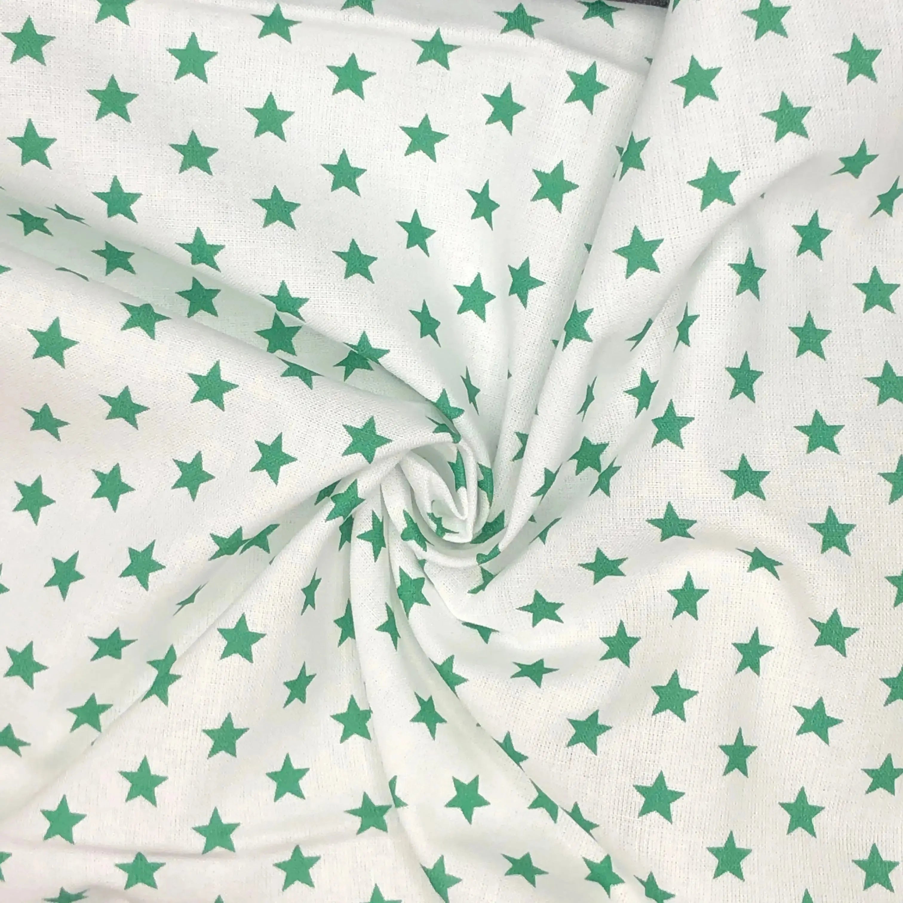 Star Digital Printed 100% Cotton Fabric | Large, Mini & Small Star Designs on White & Colour Bases | 150gsm 55