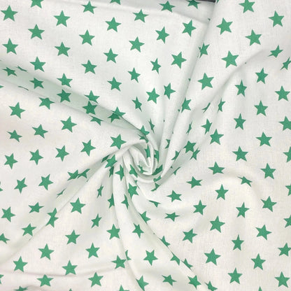 Star Digital Printed 100% Cotton Fabric | Large, Mini & Small Star Designs on White & Colour Bases | 150gsm 55" (140cm) Wide | OEKO-TEX® Standard 100 Certified – Sold by the Metre