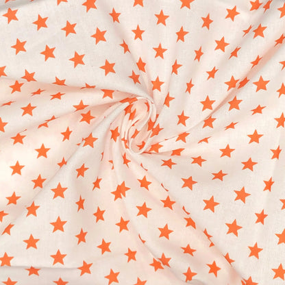 Star Digital Printed 100% Cotton Fabric | Large, Mini & Small Star Designs on White & Colour Bases | 150gsm 55" (140cm) Wide | OEKO-TEX® Standard 100 Certified – Sold by the Metre