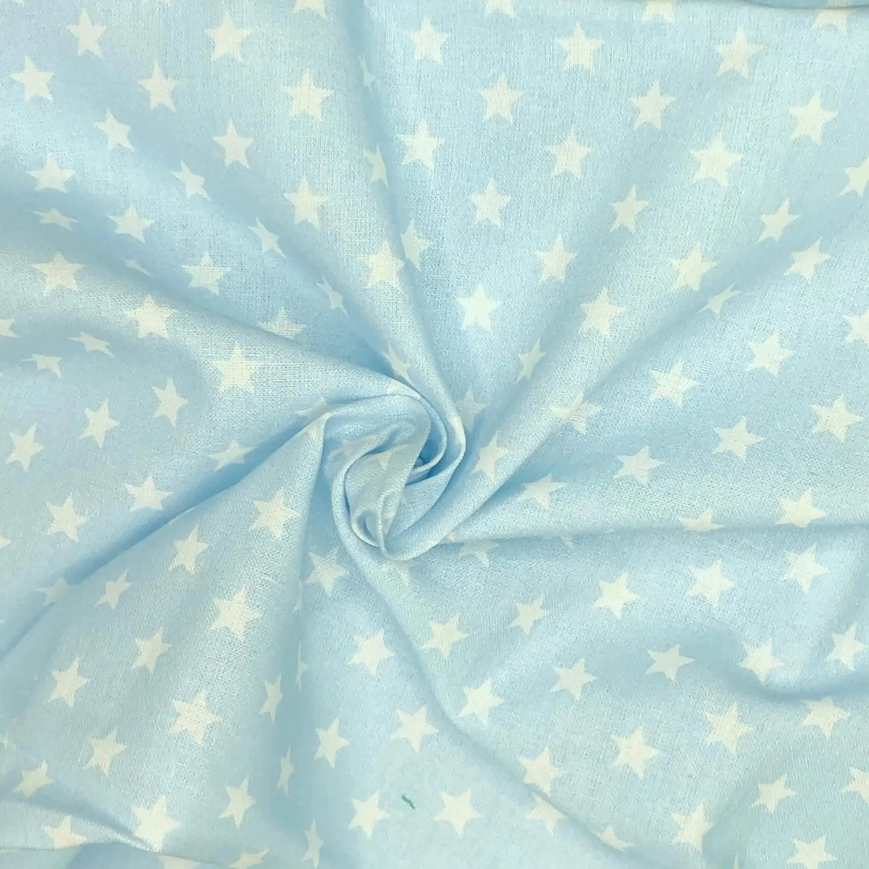 Star Digital Printed 100% Cotton Fabric | Large, Mini & Small Star Designs on White & Colour Bases | 150gsm 55