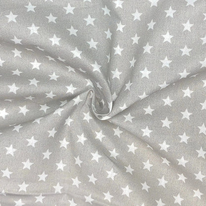 Star Digital Printed 100% Cotton Fabric | Large, Mini & Small Star Designs on White & Colour Bases | 150gsm 55" (140cm) Wide | OEKO-TEX® Standard 100 Certified – Sold by the Metre