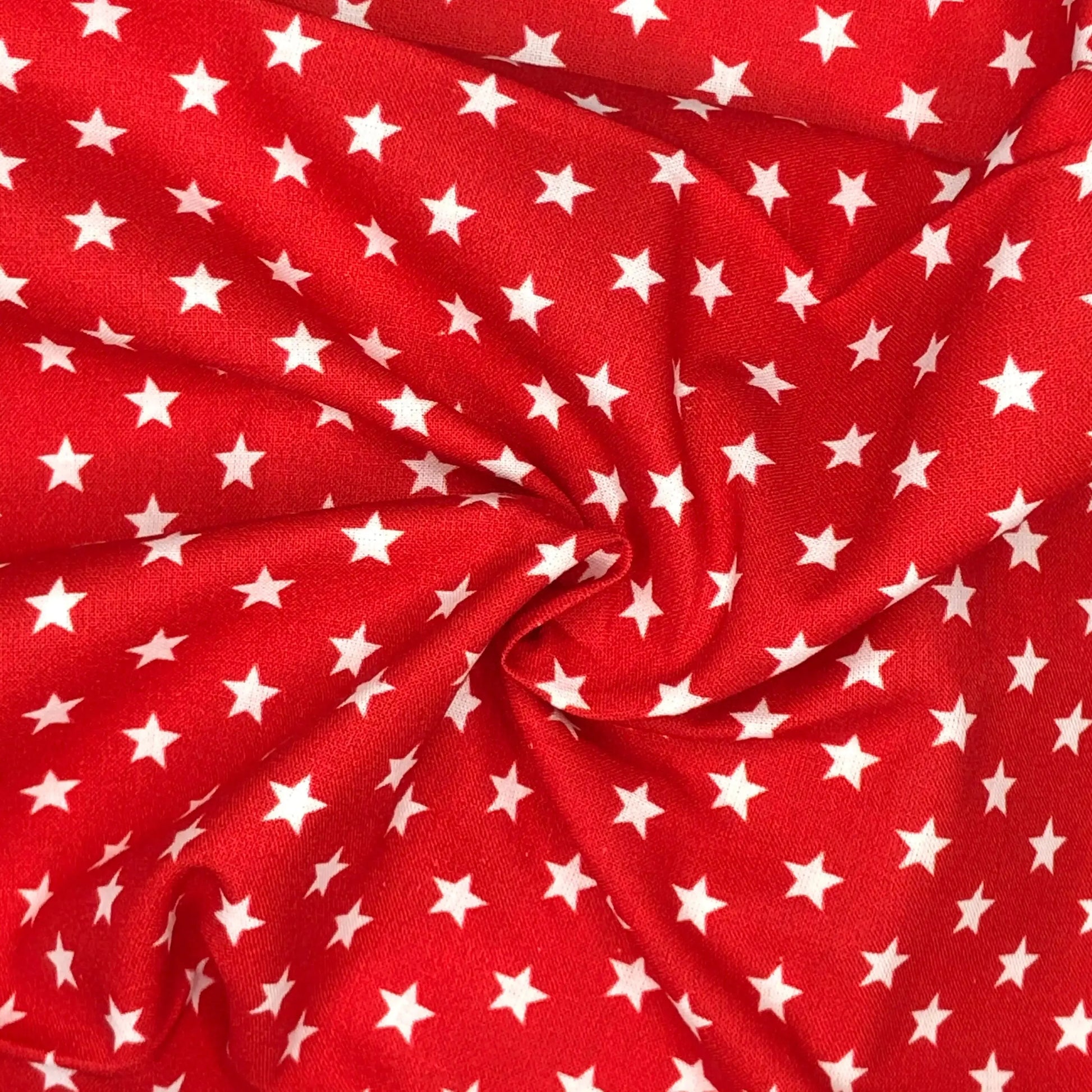 Star Digital Printed 100% Cotton Fabric | Large, Mini & Small Star Designs on White & Colour Bases | 150gsm 55" (140cm) Wide | OEKO-TEX® Standard 100 Certified – Sold by the Metre