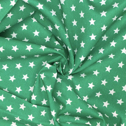 Star Digital Printed 100% Cotton Fabric | Large, Mini & Small Star Designs on White & Colour Bases | 150gsm 55" (140cm) Wide | OEKO-TEX® Standard 100 Certified – Sold by the Metre