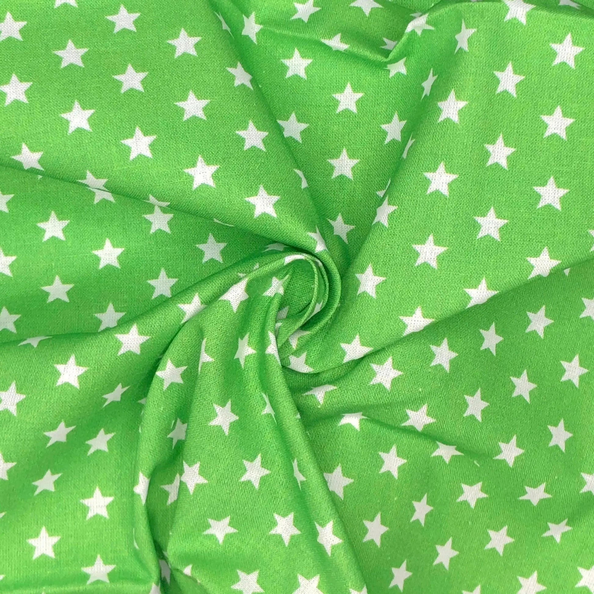 Star Digital Printed 100% Cotton Fabric | Large, Mini & Small Star Designs on White & Colour Bases | 150gsm 55" (140cm) Wide | OEKO-TEX® Standard 100 Certified – Sold by the Metre