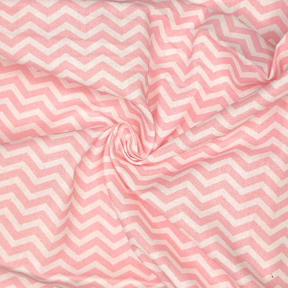 Chevron Digital Printed 100% Cotton Fabric | 150gsm 55" (140cm) Wide | OEKO-TEX® Standard 100 Certified – Sold by the Metre