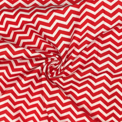 Chevron Digital Printed 100% Cotton Fabric | 150gsm 55" (140cm) Wide | OEKO-TEX® Standard 100 Certified – Sold by the Metre