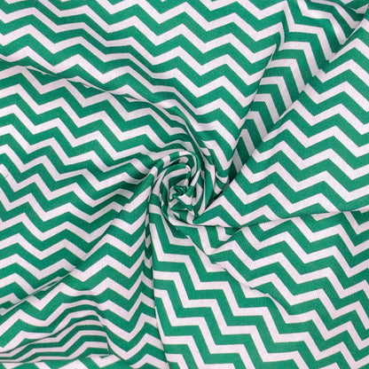 Chevron Digital Printed 100% Cotton Fabric | 150gsm 55" (140cm) Wide | OEKO-TEX® Standard 100 Certified – Sold by the Metre