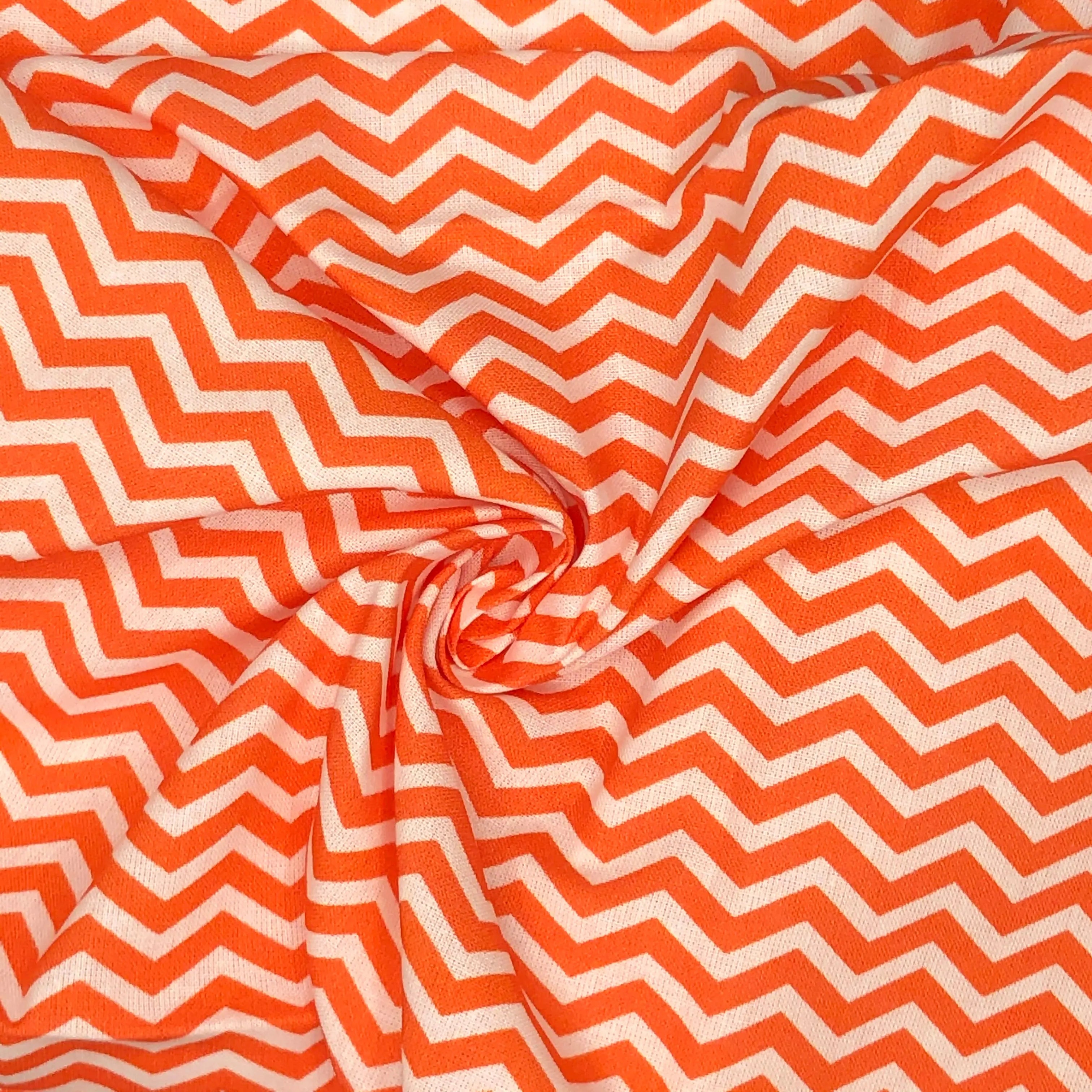 Chevron Digital Printed 100% Cotton Fabric | 150gsm 55