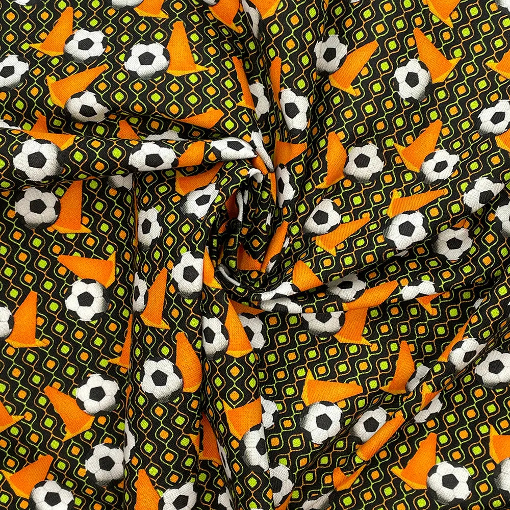 Sports Digital Printed 100% Cotton Fabric | Football, Soccer, Baseball, Basketball & Tennis Designs | 150gsm 55