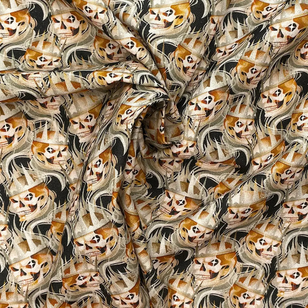 Spooky Digital Printed 100% Cotton Fabric | Halloween & Gothic Designs 150gsm 55