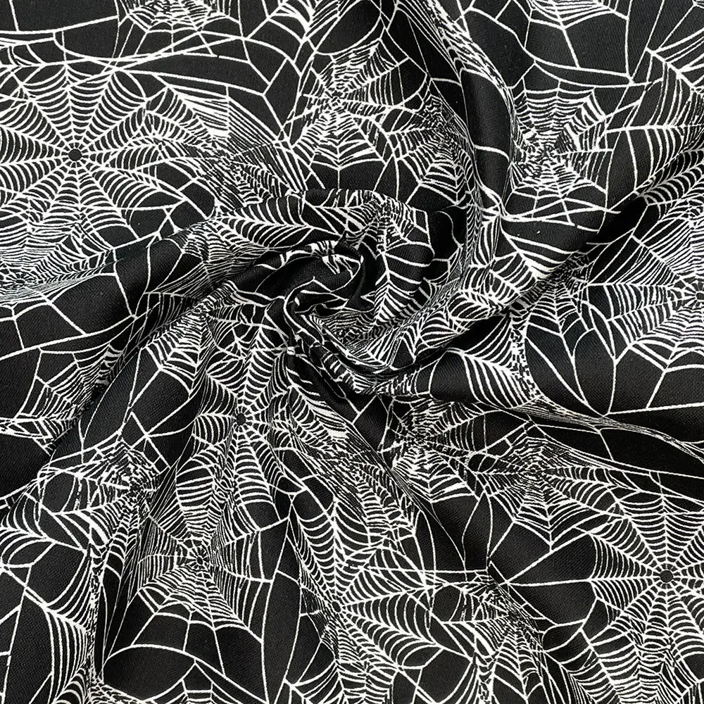 Spooky Digital Printed 100% Cotton Fabric | Halloween & Gothic Designs 150gsm 55" (140cm) Wide – Sold by the Meter