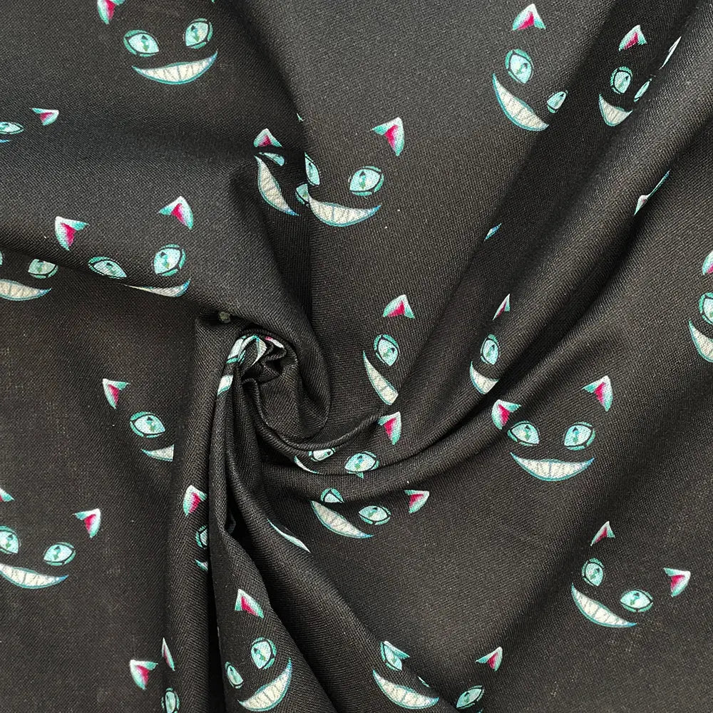 Spooky Digital Printed 100% Cotton Fabric | Halloween & Gothic Designs 150gsm 55" (140cm) Wide – Sold by the Meter