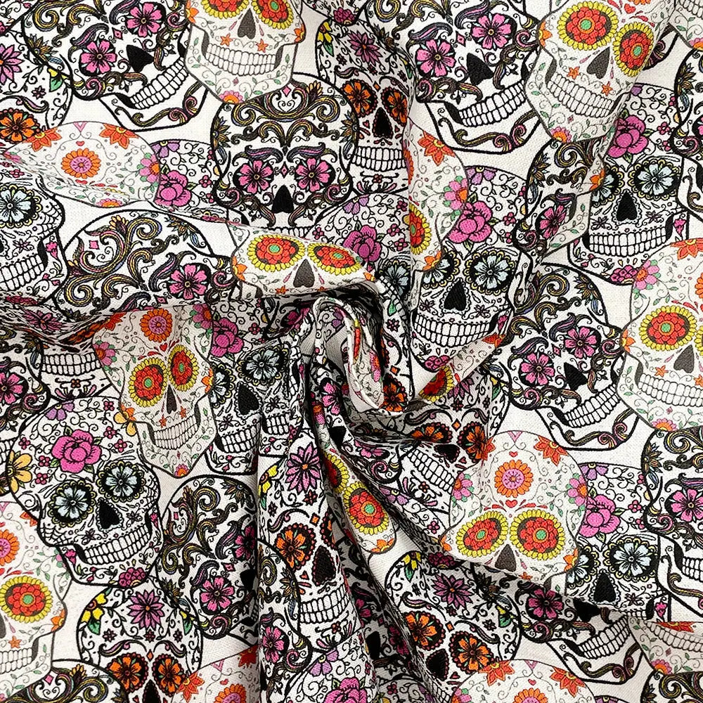Spooky Digital Printed 100% Cotton Fabric | Halloween & Gothic Designs 150gsm 55