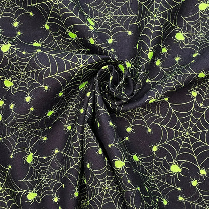 Spooky Digital Printed 100% Cotton Fabric | Halloween & Gothic Designs 150gsm 55" (140cm) Wide – Sold by the Meter